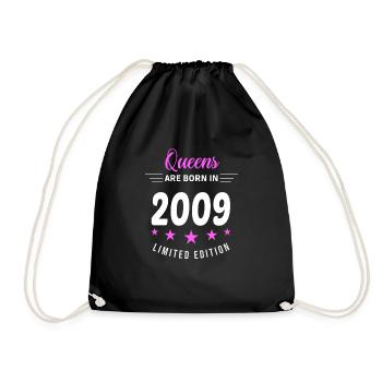 LES REINES SONT NÉES EN 2009 - Sac de sport léger - noir - Devant