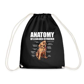 Golden Retriever Goldie Labrador Hundefreund - Turnbeutel - Schwarz - Vorne
