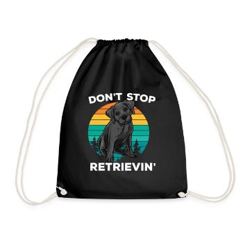 Dont Stop Retrieving Golden Retriever Goldie - Turnbeutel - Schwarz - Vorne