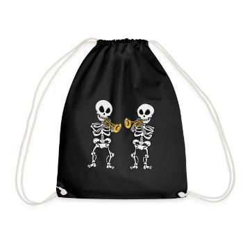 Trumpet Player Gift Music Band Trumpet - Drawstring Bag - black - Front
