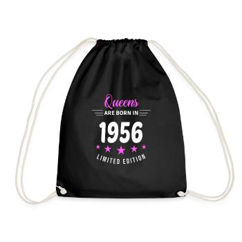 QUEENS ARE BORN IN 1956 - Sac de sport léger - noir - Devant
