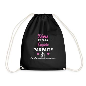 dieu créa la parfaite humour Comptable - Sac de sport léger - noir - Devant