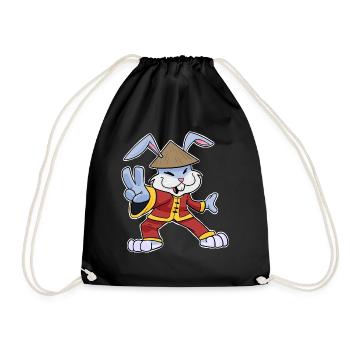 Joyeux Nouvel An chinois 2023 I Année du Lapin - Sac de sport léger - noir - Devant