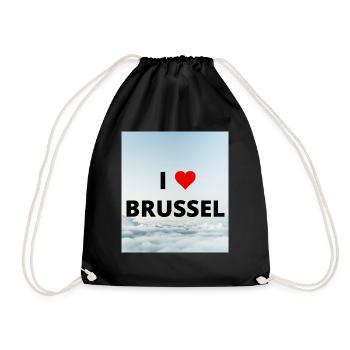 I LOVE BRUSSEL - Drawstring Bag - black - Front