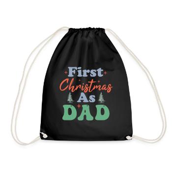Premier Noël en tant que papa Erstes Weihnachten als Papa - Sac de sport léger - noir - Devant
