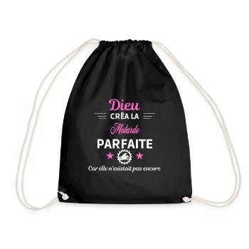 dieu créa la parfaite humour Motarde - Sac de sport léger - noir - Devant