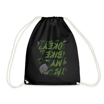 Unbenanntes Projekt 42 - Drawstring Bag - black - Front