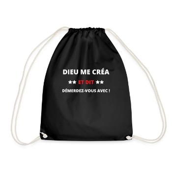 Dieu me créa et dit démerdez-vous avec - Sac de sport léger - noir - Devant