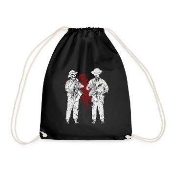 Saxophone Gift Men Big Band Music Saxophone - Drawstring Bag - black - Front