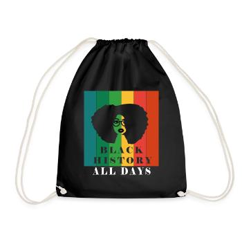 Black History all days - Drawstring Bag - black - Front