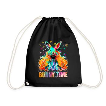 BunnyTime Hair Art - Drawstring Bag - black - Front
