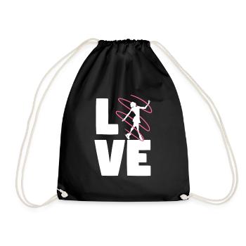 Eiskunstläuferin Love Eiskunstlaufen Schlittschuh - Turnbeutel - Schwarz - Vorne