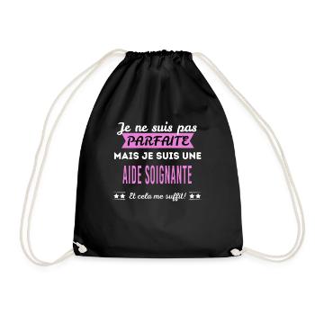 Je ne suis pas parfaite aide soignante - Sac de sport léger - noir - Devant