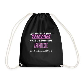 Je ne suis pas parfaite architecte - Sac de sport léger - noir - Devant