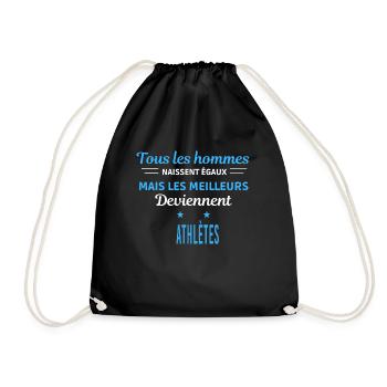 tous les hommes naissent égaux Athlètes - Sac de sport léger - noir - Devant