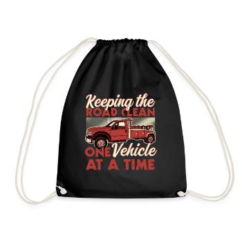 Keeping The Road Clean One Vehicle At A Time - Drawstring Bag - black - Front