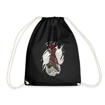 Samurai Kämpfer Geschenk Kinder Samurai Krieger - Turnbeutel - Schwarz - Vorne