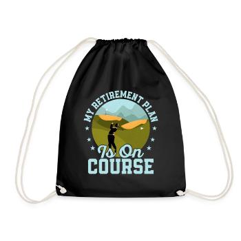 My Retirement Plan Is On Course Golf Golfing - Drawstring Bag - black - Front