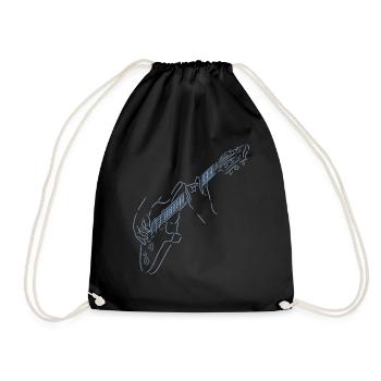 Rainbow guitariste coloré. Guitare électrique. - Sac de sport léger - noir - Devant
