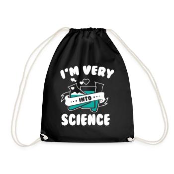 I m Very Into Science - Drawstring Bag - black - Front