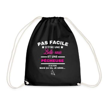pas facile d'être plombière et Belle-sœur - Sac de sport léger - noir - Devant