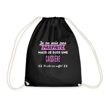 Je ne suis pas parfaite caissière - Sac de sport léger - noir - Devant