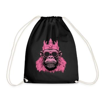 King Pinky Monkey - pinker Affe - Sac de sport léger - noir - Devant
