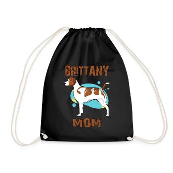 Brittany Mom - Drawstring Bag - black - Front