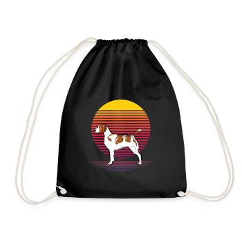 Brittany Dog Vapor - Drawstring Bag - black - Front