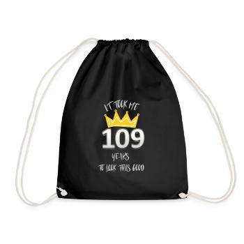 Il m’a fallu 109 ans pour avoir l’air aussi bien. - Sac de sport léger - noir - Devant