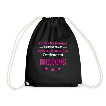 femmes naissent les meilleurs Bourguignonnes - Sac de sport léger - noir - Devant