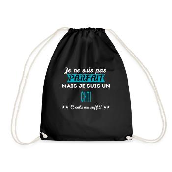 Je ne suis pas parfait CHTI - Sac de sport léger - noir - Devant