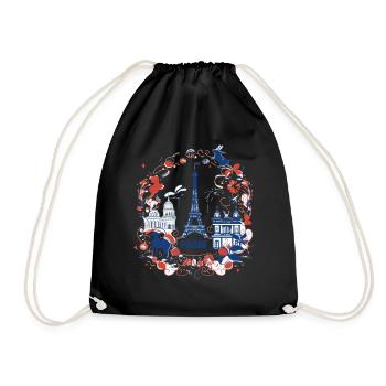 PARIS capital - Drawstring Bag - black - Front