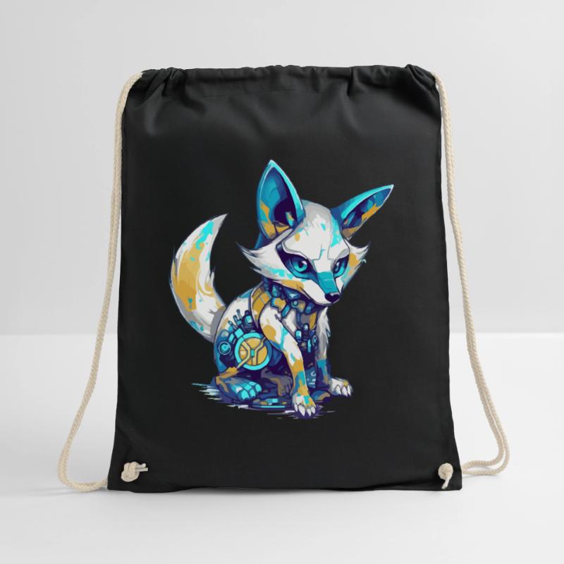 Ecko the bionic fox Drawstring Bag