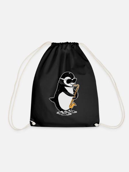 Bassklarinette Pinguin Big Band Kinder Orchester - Turnbeutel - Schwarz