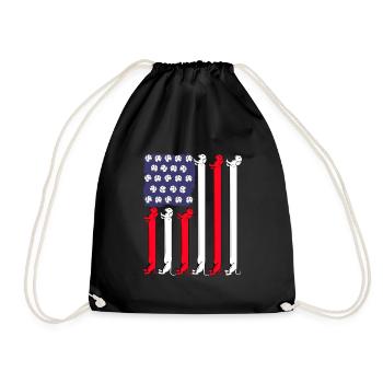 Dackel Hund Geschenk 4th Of July Dachshund - Turnbeutel - Schwarz - Vorne