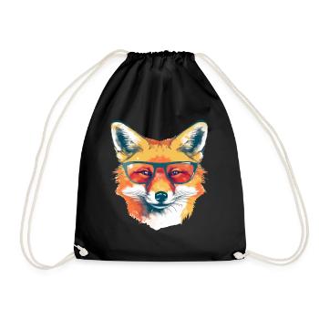 Rex le renard à lunettes - Sac de sport léger - noir - Devant