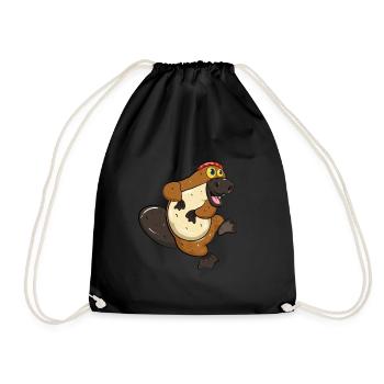 Platypus - Drawstring Bag - black - Front