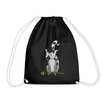 Lemur - Drawstring Bag - black - Front