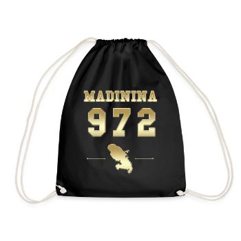 Map Martinique Madinina 972 Caribbean Caribbean - Drawstring Bag - black - Front