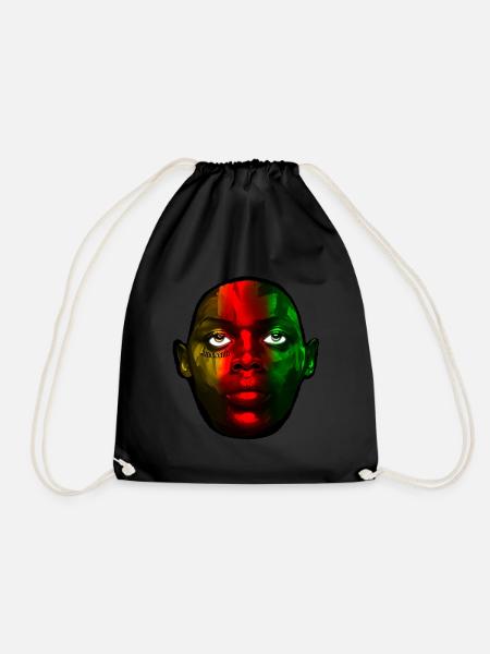 Juneteenth Face Tattoo - Drawstring Bag - black