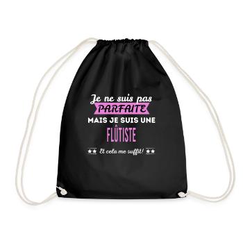 Je ne suis pas parfaite flûtiste - Sac de sport léger - noir - Devant