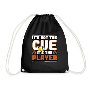 Billiards - It's Not The cue, It's The Player - Drawstring Bag - black - Front
