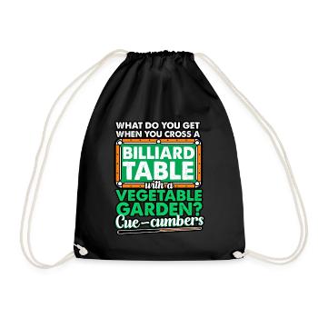 What Do You Get When You Cross A Billiard Table - Drawstring Bag - black - Front