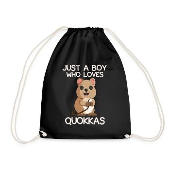 Just A Boy Who Loves Quokkas - Drawstring Bag - black - Front