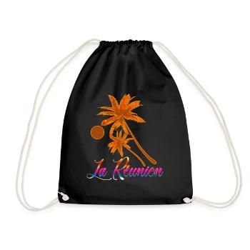 Réunion paradis Sur terre Cadeau Vacance Plaisir - Sac de sport léger - noir - Devant