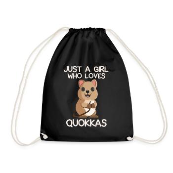 Just A Girl Who Loves Quokkas - Drawstring Bag - black - Front