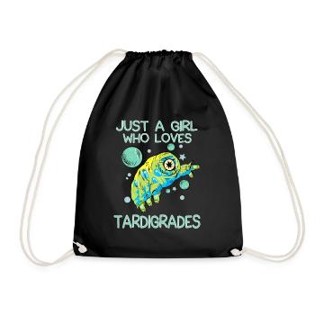 Just A Girl Who Loves Tardigrades - Drawstring Bag - black - Front