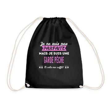 Je ne suis pas parfaite garde pêche - Sac de sport léger - noir - Devant
