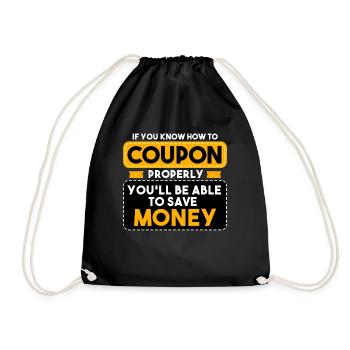 If You Know How To Coupon Properly - Drawstring Bag - black - Front